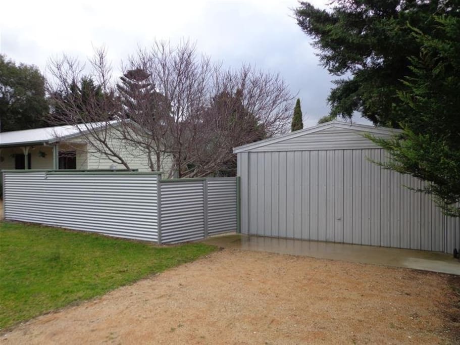 Double garage and fenced back yard