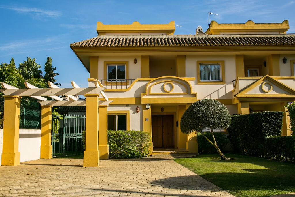 Front view of villa