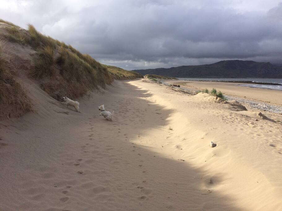 Deganwy beach walking towards LLandudno West Shore