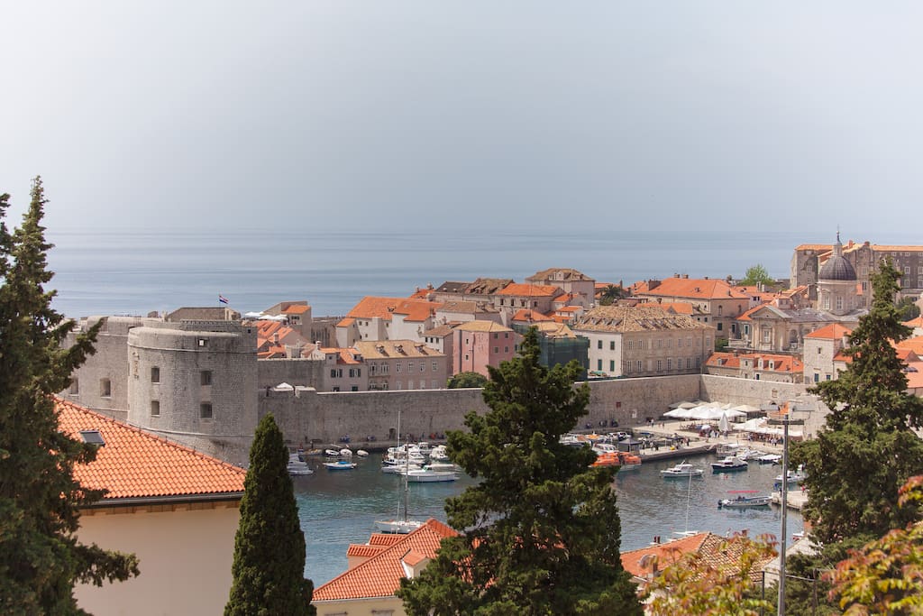 Dubrovnik's old-town, just a 2 minute walk away
