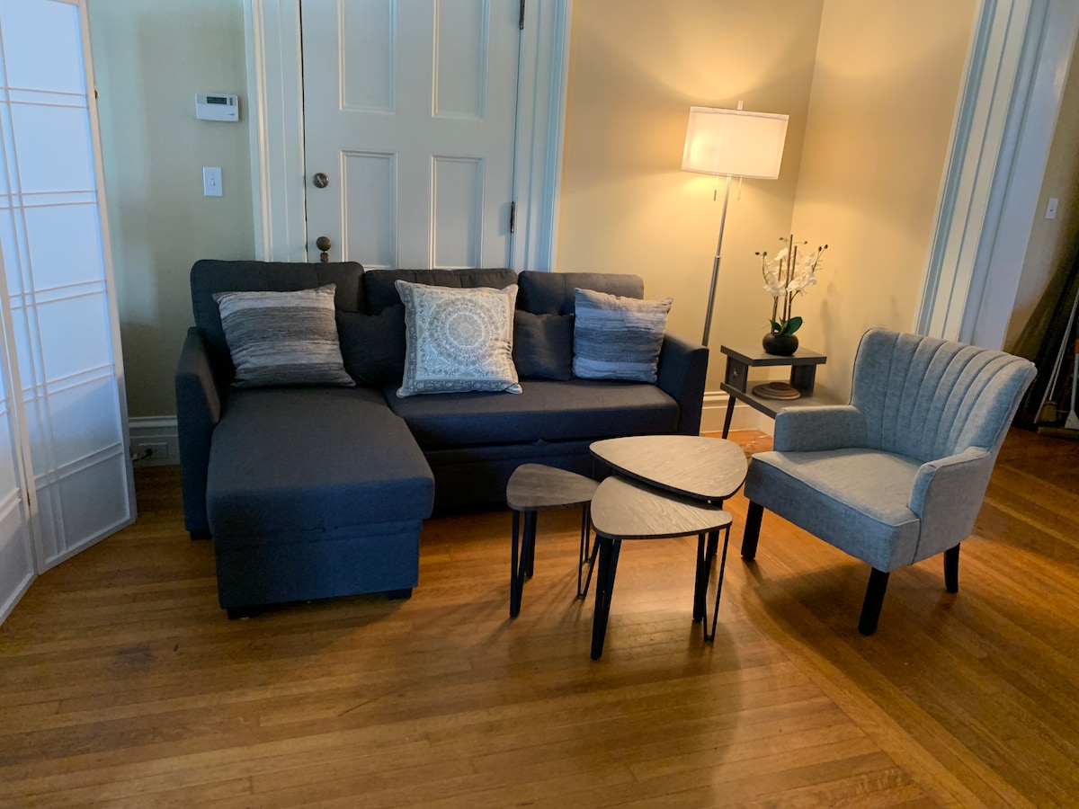 客厅配备全套沙发床。