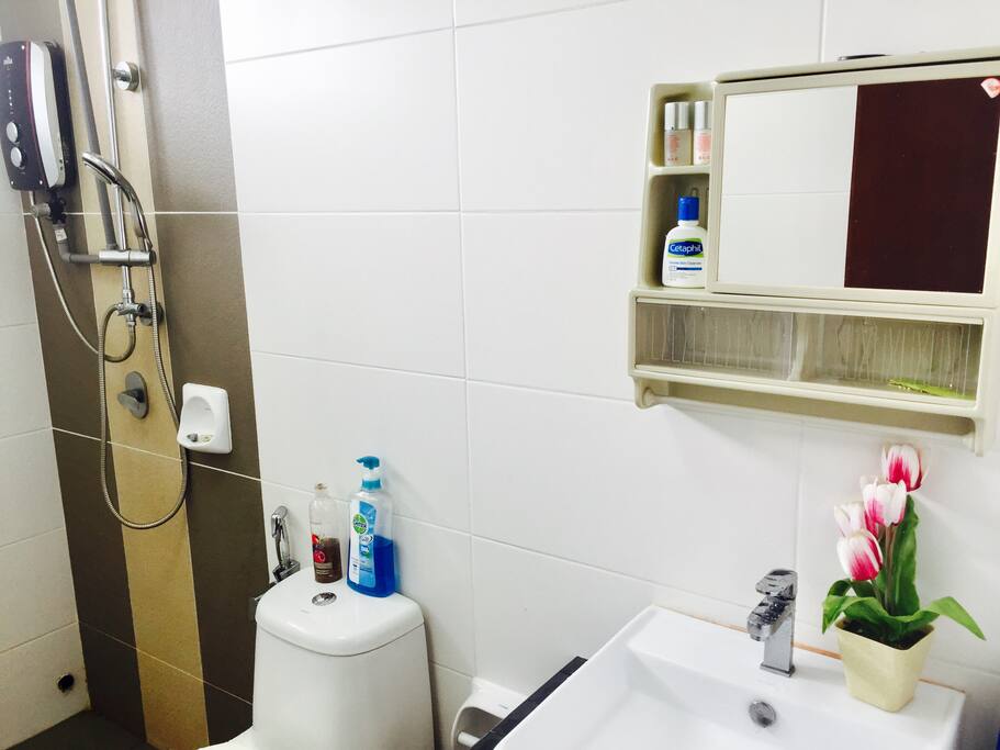 Shower with heater
