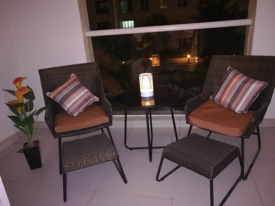 balcony with garden view