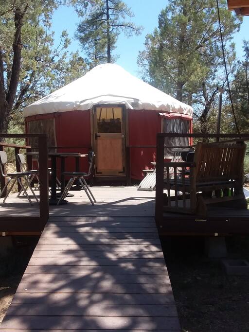 Great deck for having breakfast, or camping for the kids.
