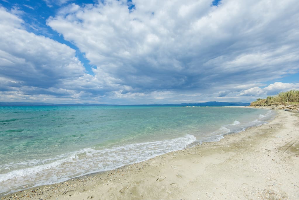 Beach in front of the apartment