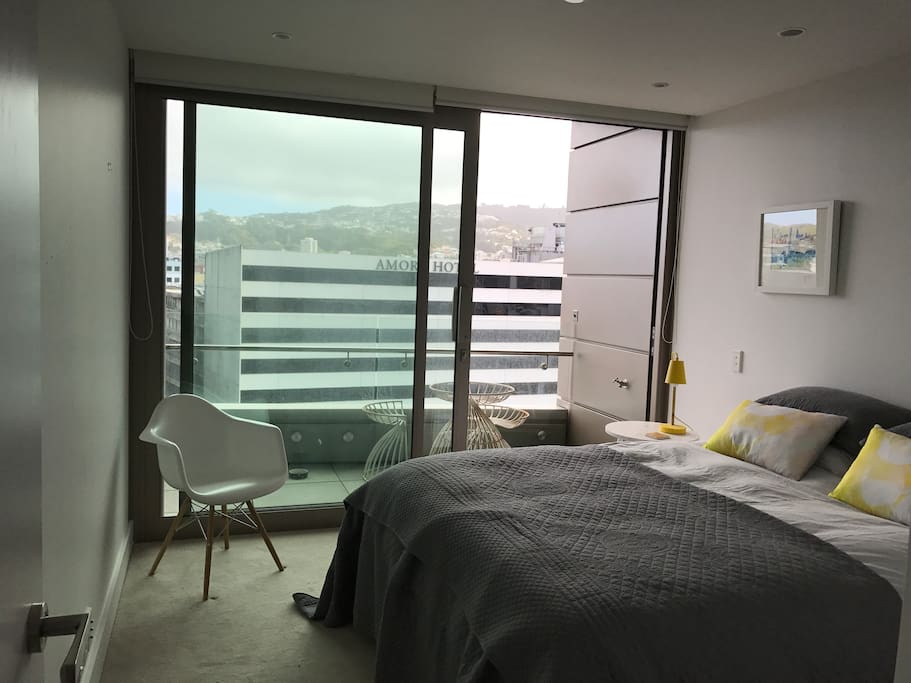 Bedroom with patio