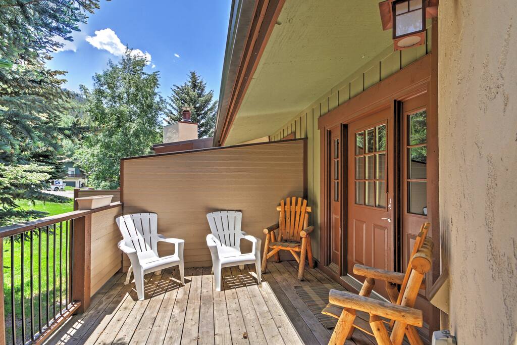 Witness marvelous mountain views from the patio.