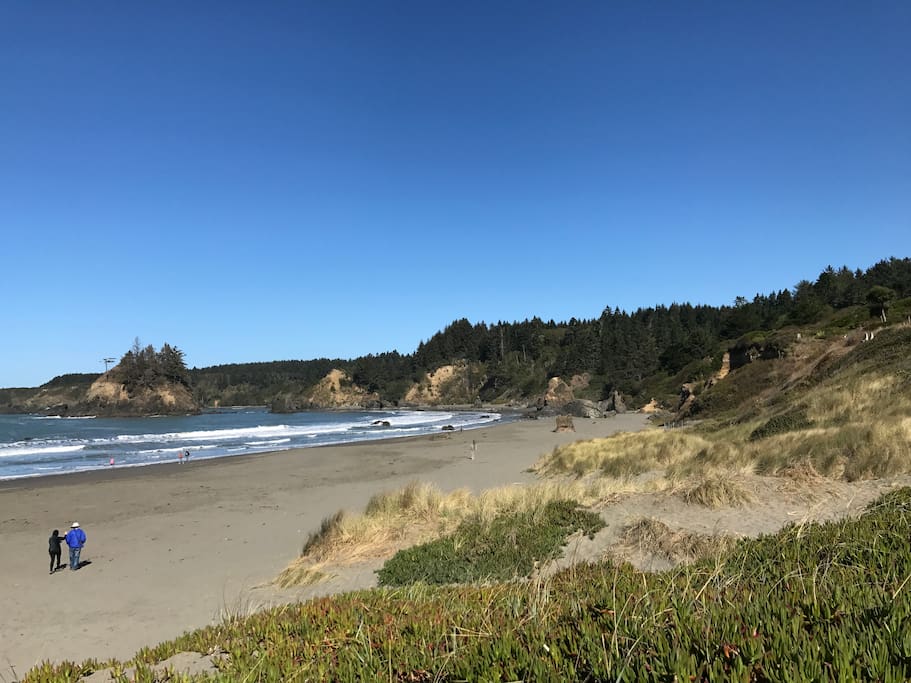 Enjoy walks and scenery at Trinidad State Beach, only 3 minutes' drive away
