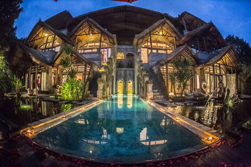 From the front of the Villas