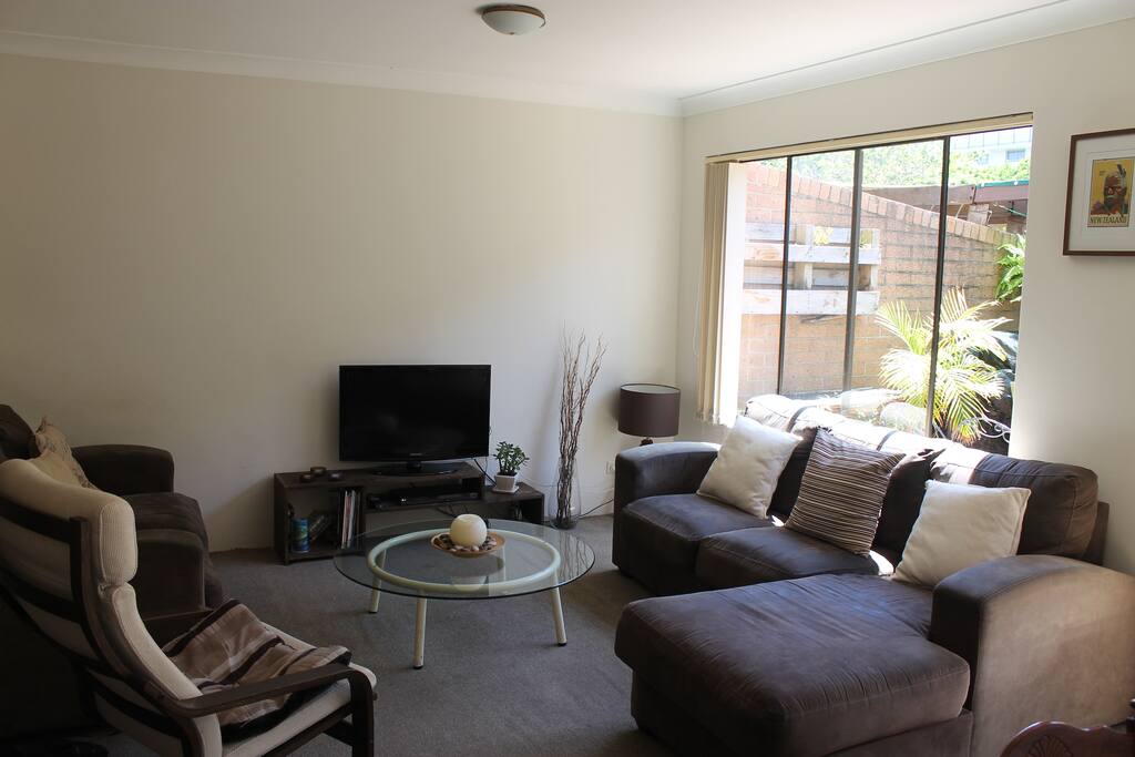Open plan living area with lots of natural light