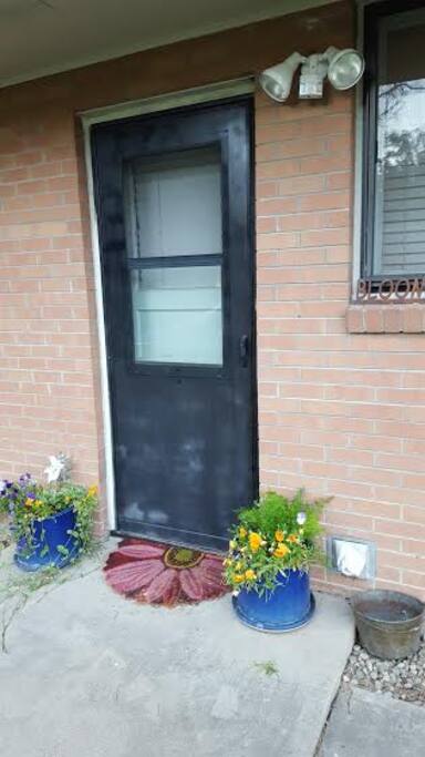 This is the private entrance to Wild Dandelion Suite, from the house's back garden.