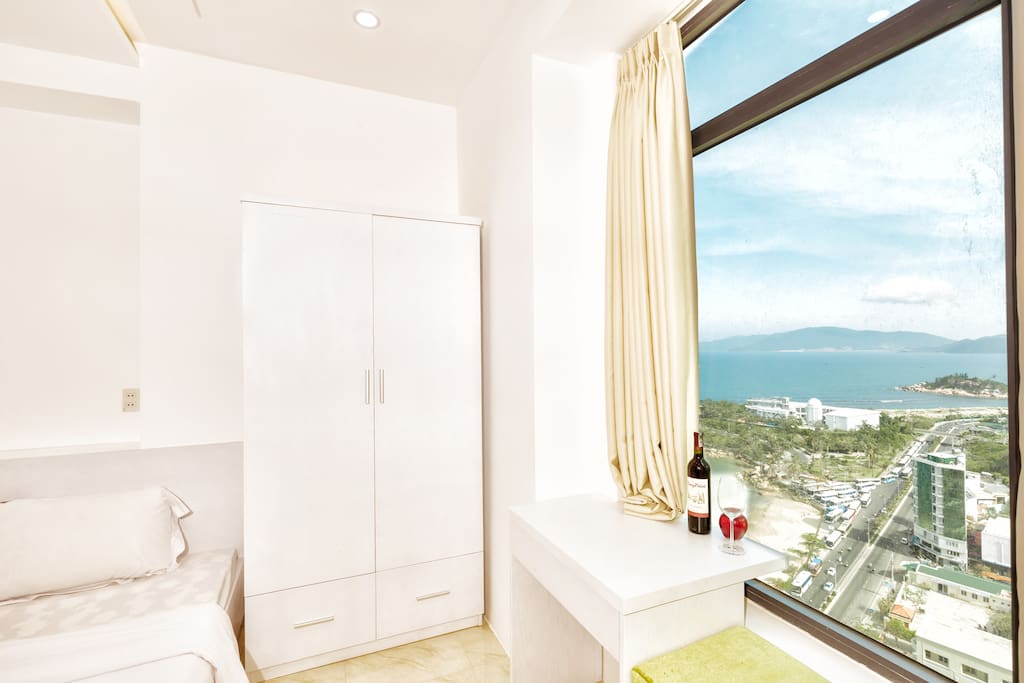 Partial seaview and Hon Chong center view from both of 2 bedrooms