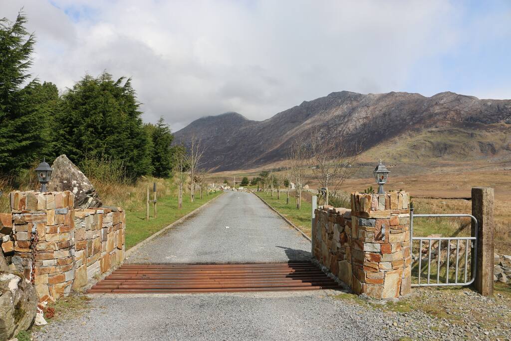 Gate grid entrance to house