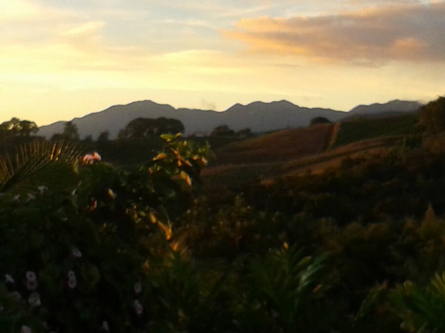 Soleil couchant vue Soufrière
