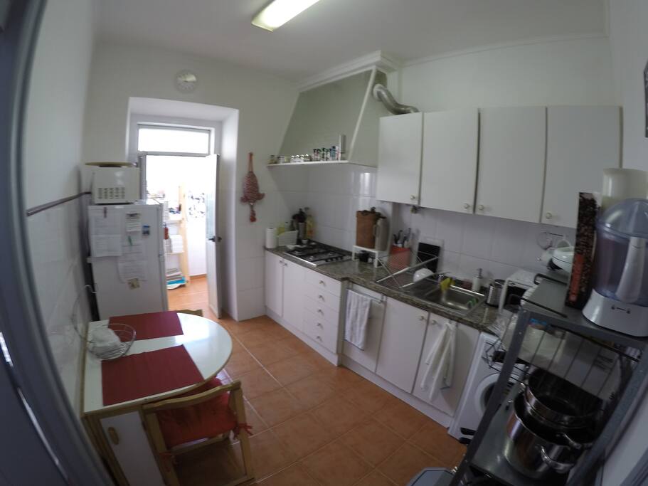 Cozinha compartilhada.