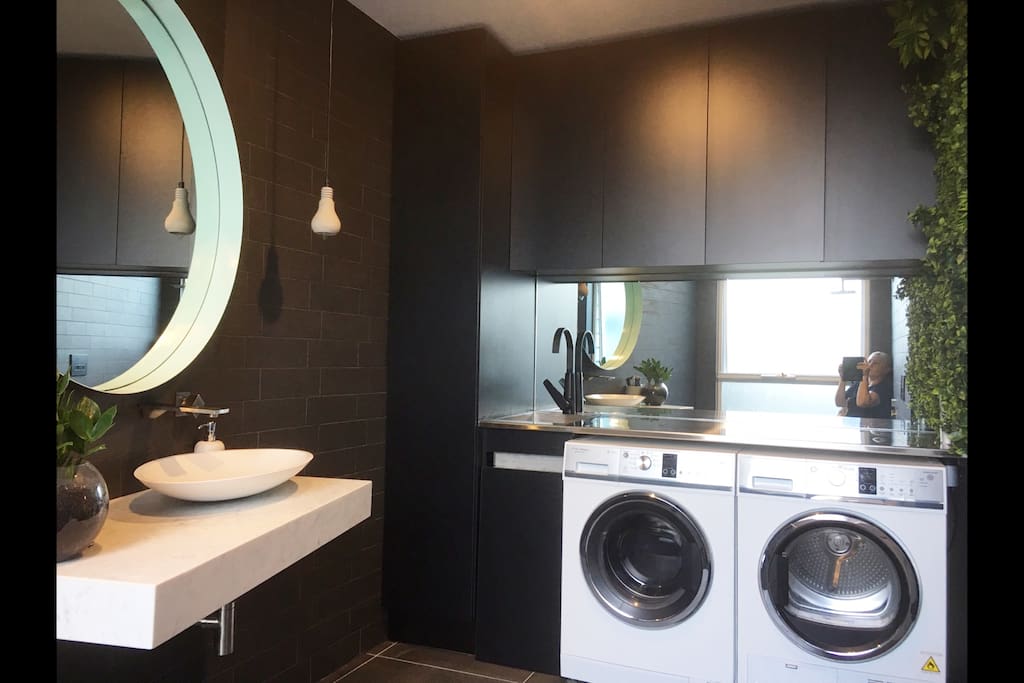 Bathroom/laundry combined