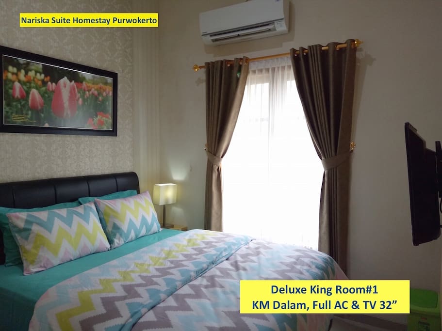 Deluxe King Room#1, Full AC and TV 32"