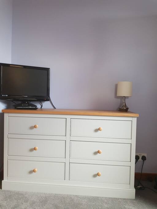 TV/DVD in newly decorated room