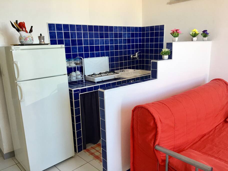 Soggiono- cucina con divano letto