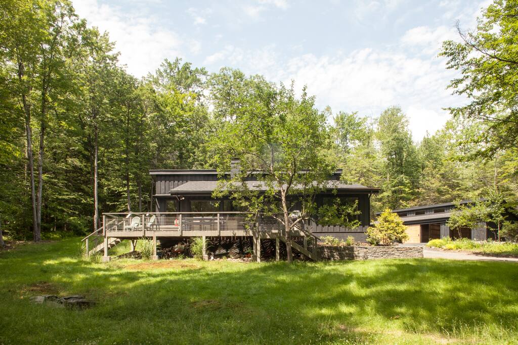 View of house and back deck from Backyard
