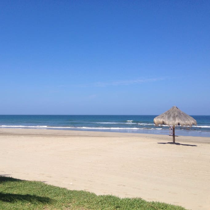 La playa es muy tranquila
