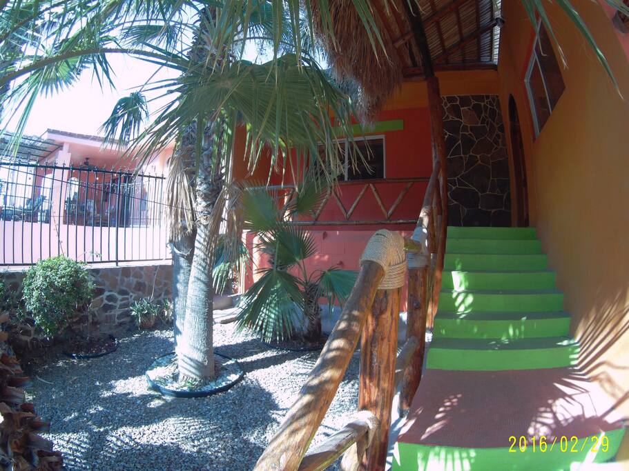 Steps and porch for morning coffee and drinks