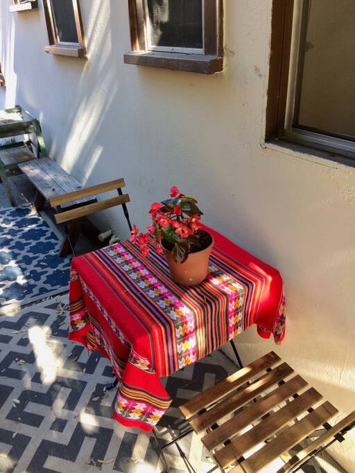 Enjoy a morning coffee on the terrace.