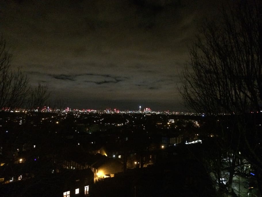 night view from the balcony
