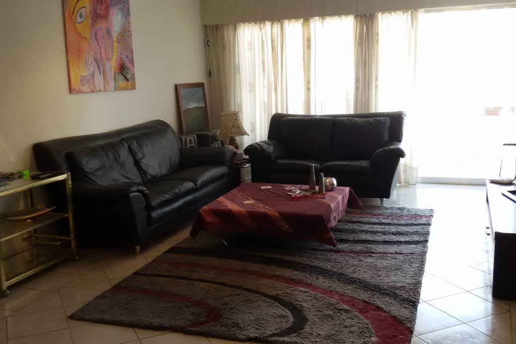Living room with entrance to terrace