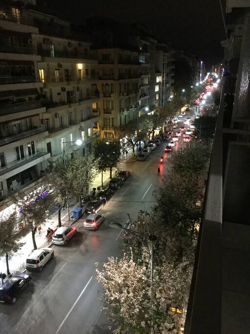 Tsimiski street.view from the balcony