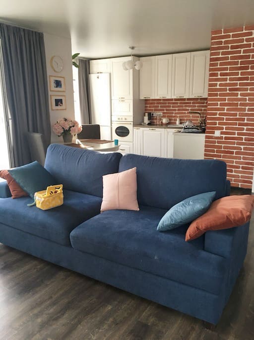 гостинная- кухня living room- kitchen