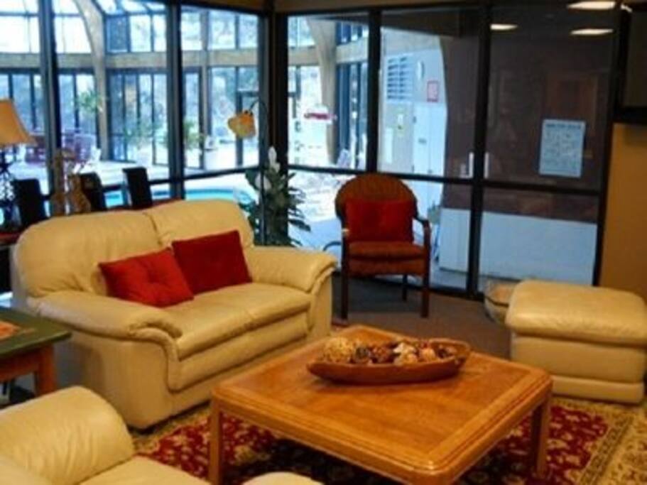 The perfect place to relax after a dip in the pool. You can also utilize this area for business purposes or for a peace of mind to read while relaxing.