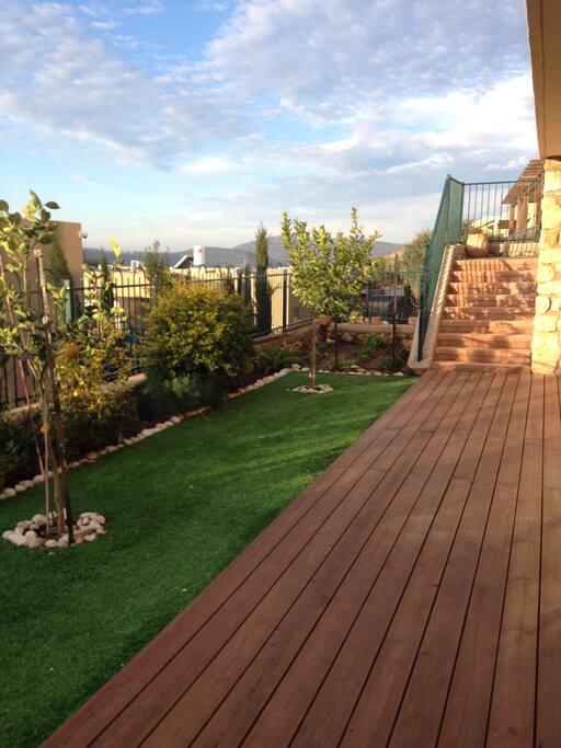 Balcony and small front yard