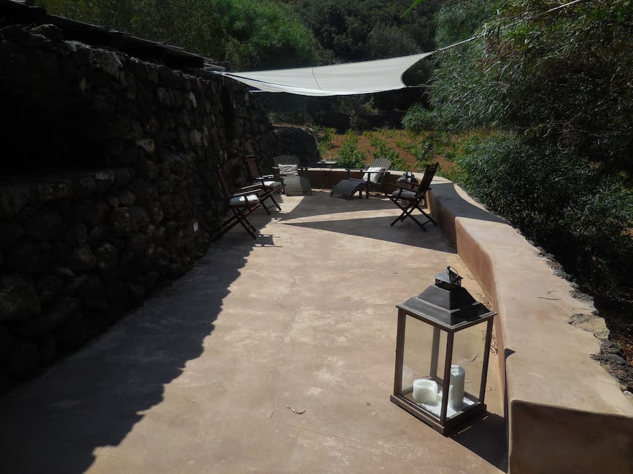 Terrazza esterna dammuso blu