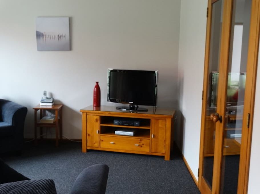 lounge area 3" LCD TV sky and DVD player