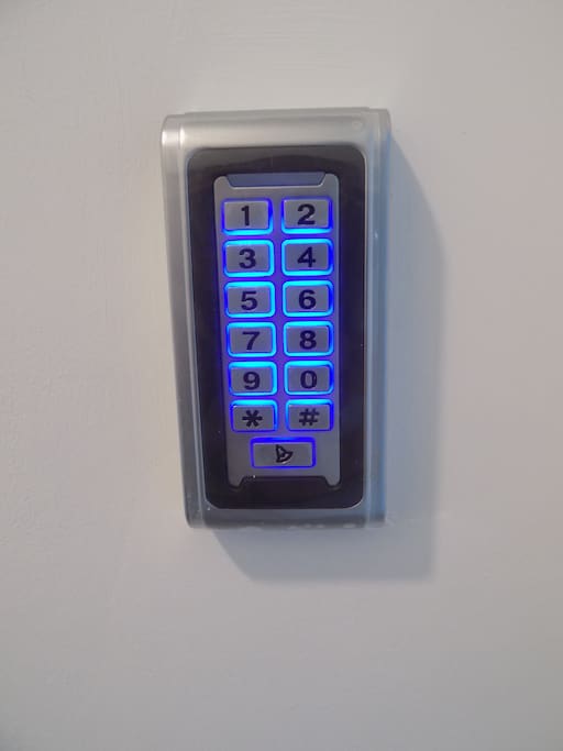 Keypad in which you enter the code