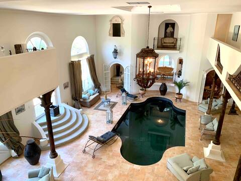 Luxury villa pool interior  rochemaure