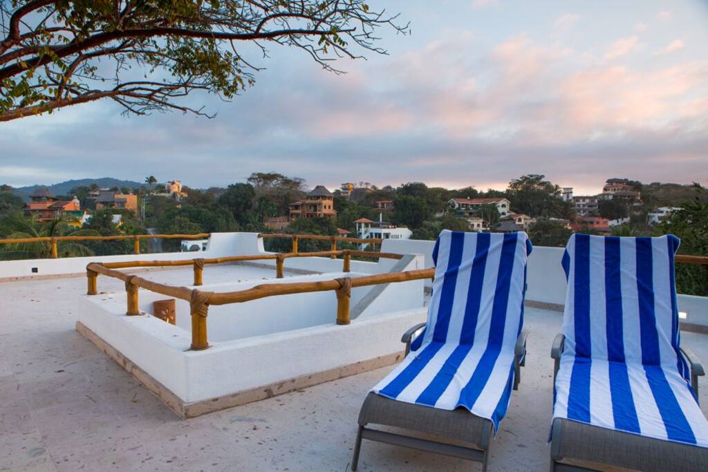 Roof top terrace with ocean view