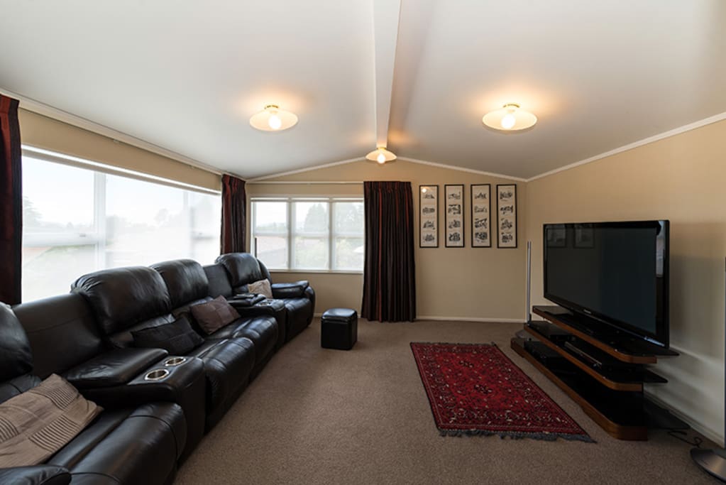 TV Room with large screen TV and MySky