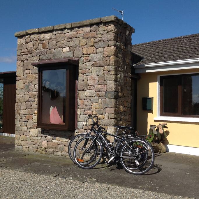 Bikes for use of guests and our boot rack. It sometimes rains in Ireland!
