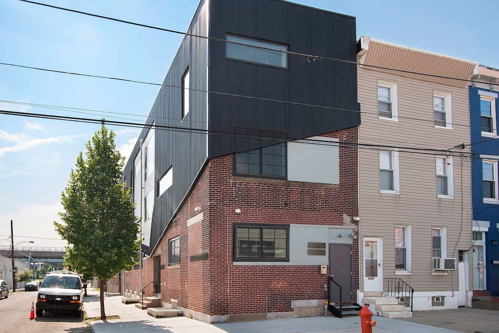 This is the outside your apartment, a converted textile factory