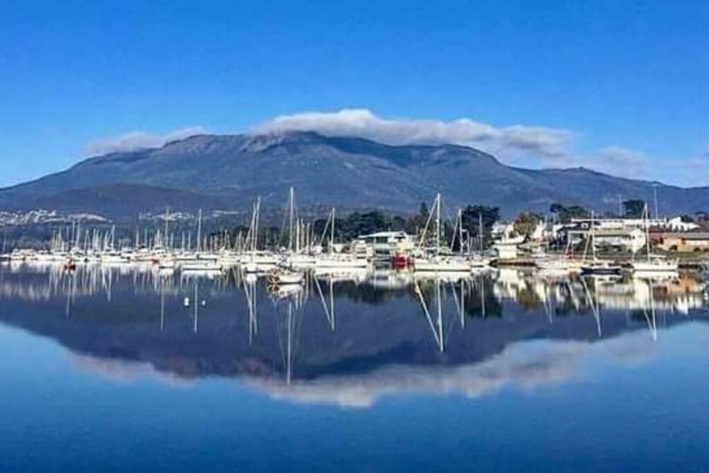 mountain veiw from the bottom of the street overlooking the MYCT Marina