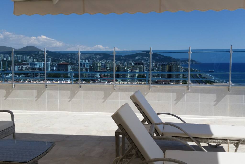 Big balcony on the 12th floor