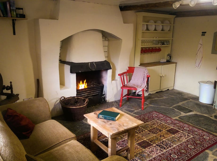 In a traditional Irish kitchen plates and cups were kept on display in the kitchen dresser.
