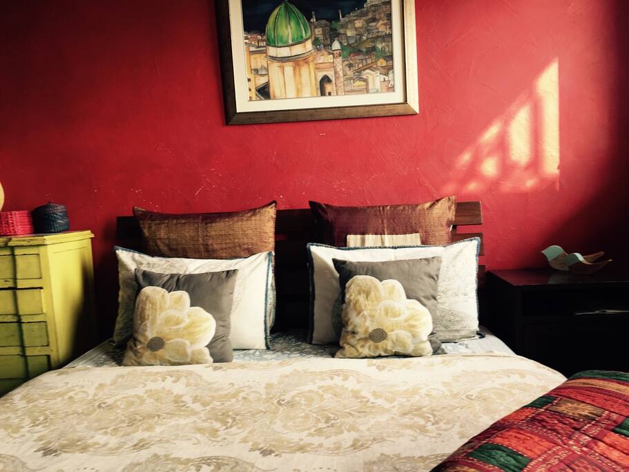 The lovely bedroom with a nice and comfortable bed