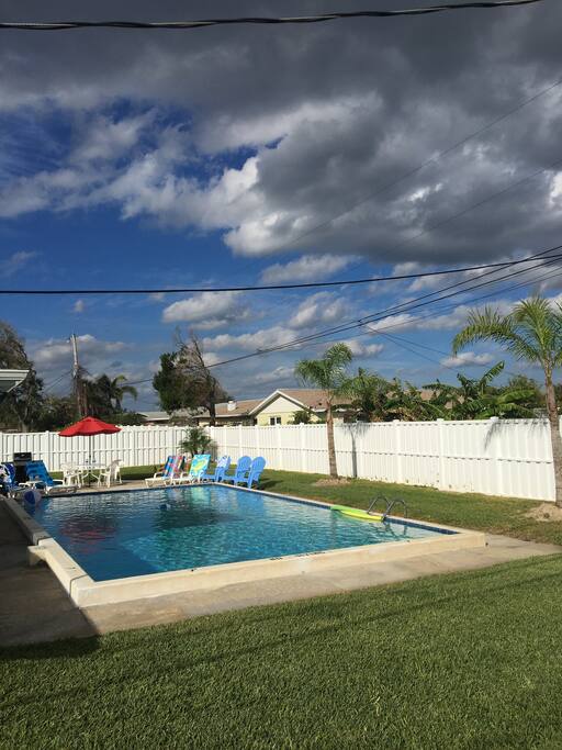 Tropical Backyard Setting..After A Day At The Beach