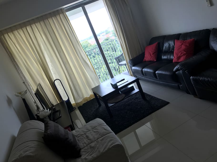 Living room. Lay back and watch tv or relax here if necessary. These are all common area of my condo. Feel free to relax and unwind here too.