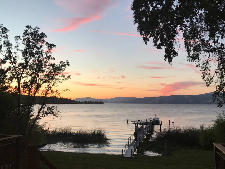 Clearlake's unique purple sunsets.