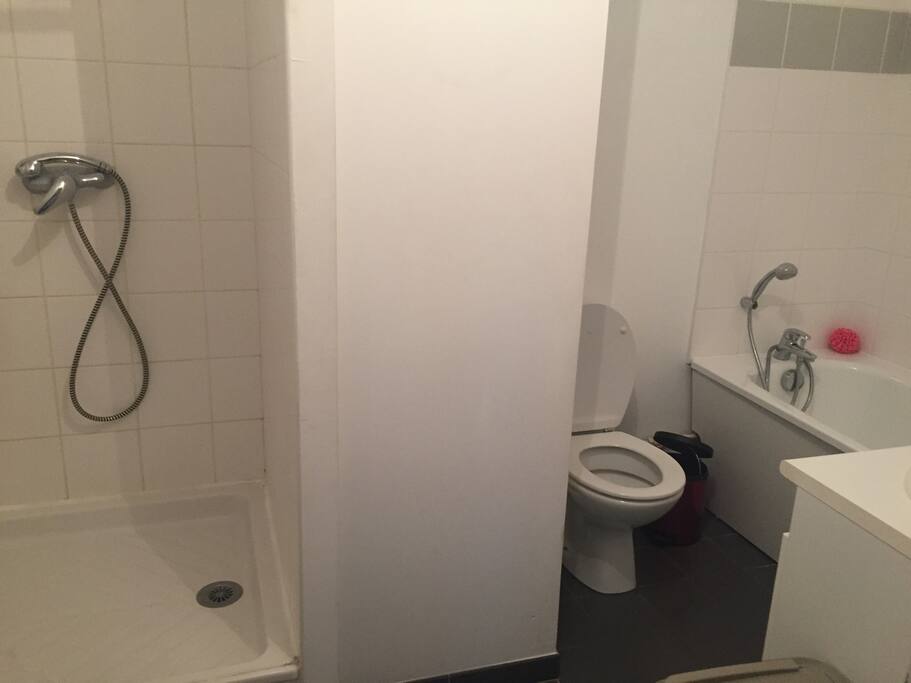 Douche + baignoire