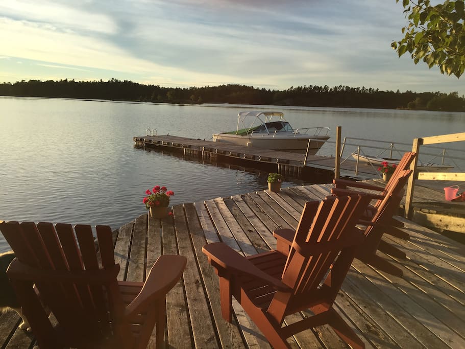 Afternoon sun and deep water makes for a perfect spot for hanging out or swimming.